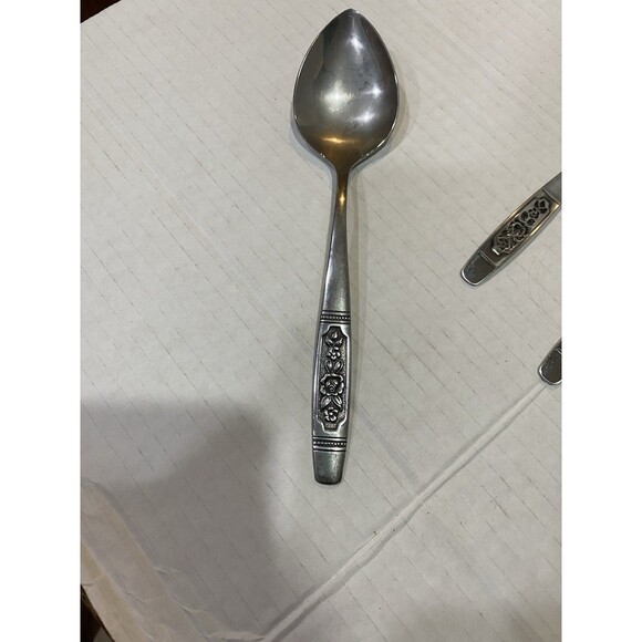 29 Pieces Profile Stainless Oneida Glossy Louisville Rose Flatware Spoons Forks - Picture 14 of 14